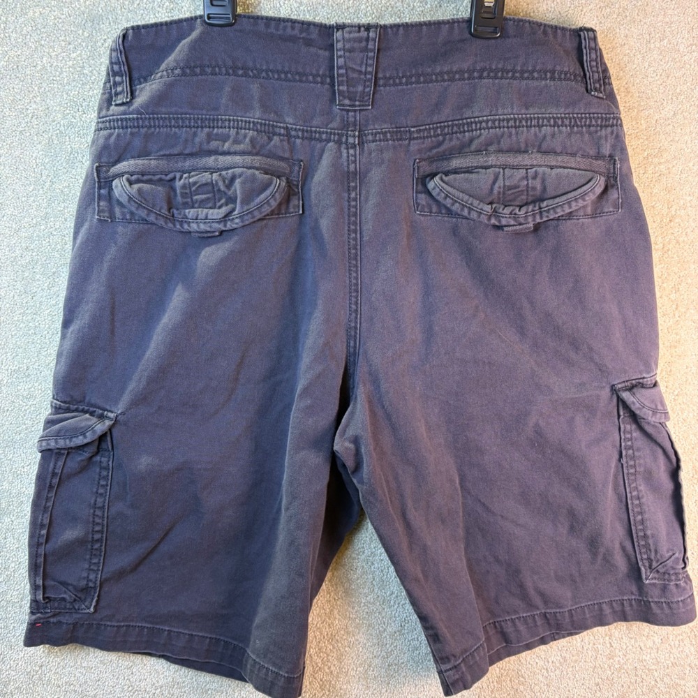 Unionbay Plugg Cargo Shorts Mens 34 Blue Tan Plaid Lot x2 Utility Distressed - Picture 5 of 8